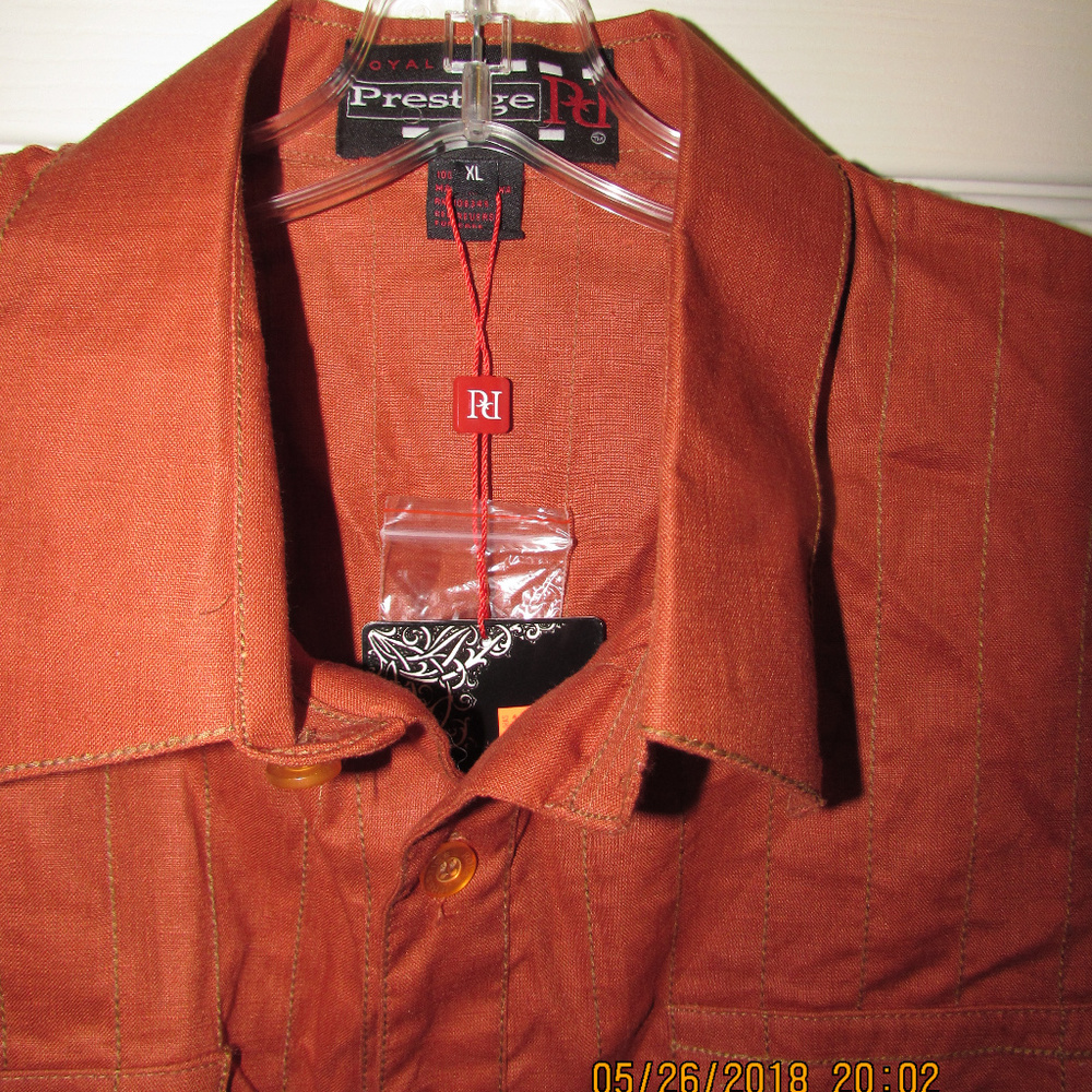 ROYAL PRESTIGE Button Short Sleeve Mens Shirt XL
